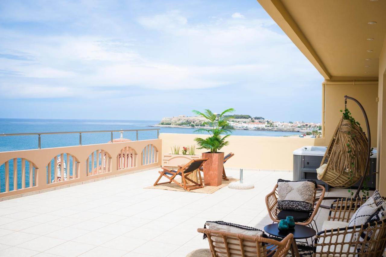 Thea - Rooftop Seaview Jacuzzi Retimno Zewnętrze zdjęcie