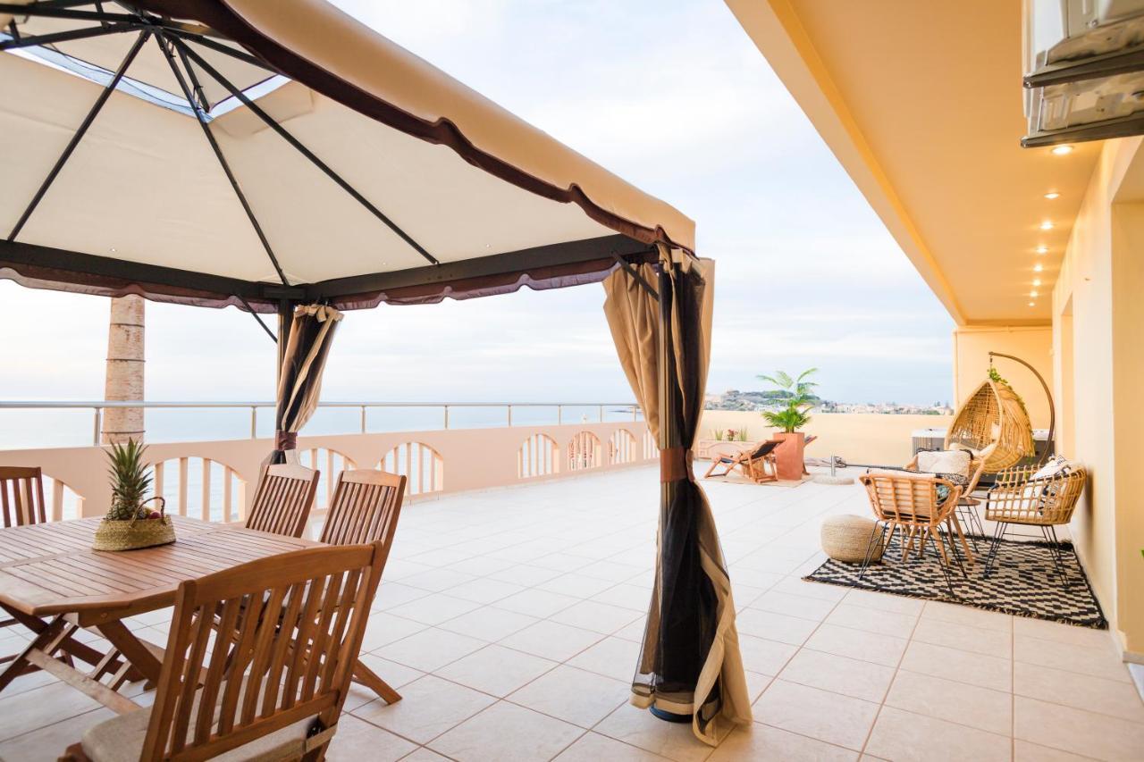Thea - Rooftop Seaview Jacuzzi Retimno Zewnętrze zdjęcie